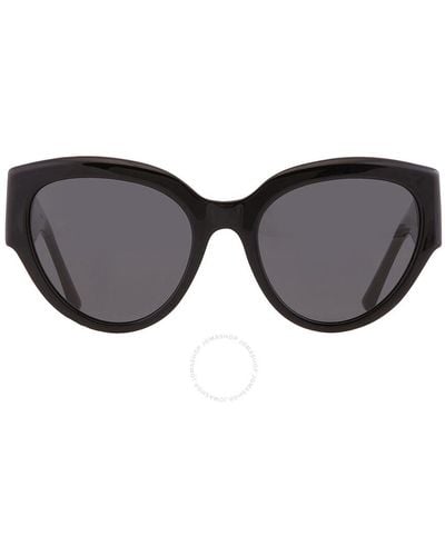 BVLGARI Dark Gray Cat Eye Sunglasses Bv8258 552987 55 - Black