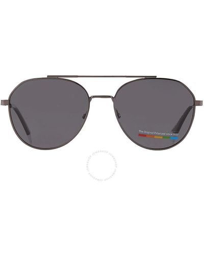 Polaroid Polarized Grey Pilot Sunglasses Pld 4119/s/x 0kj1/m9 56