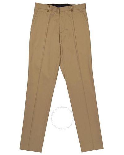 Burberry Taupe Chino Trousers - Brown