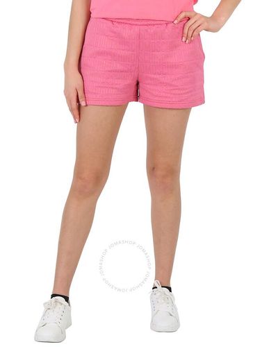 Moschino Allover Monogram Logo Shorts - Pink