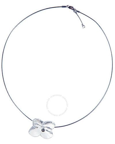 Baccarat Hortensia Crystal Flower Necklace 2105609 - Metallic