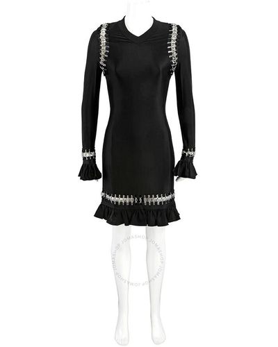 Burberry Ring Pierced Stretch Jersey Mini Dress - Black