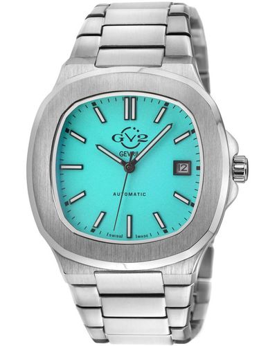 Gevril Potente Automatic Blue Dial Watch - Metallic