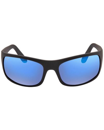 Maui Jim Peahi Blue Hawaii Wrap Sunglasses B202-2m
