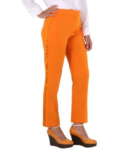 Burberry Aimi Mid-rise Tailored Pants - Orange