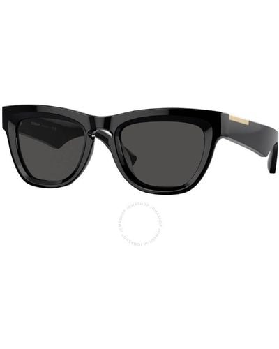 Burberry Dark Grey Square Sunglasses Be4415u 300187 52 - Black