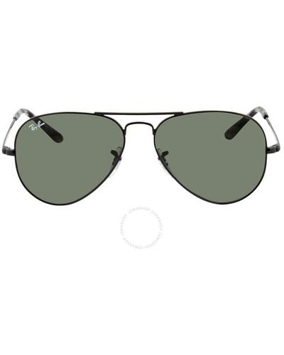 Ray-Ban Aviator Metal Ii Sunglasses Rb3689 914831 55 - Green