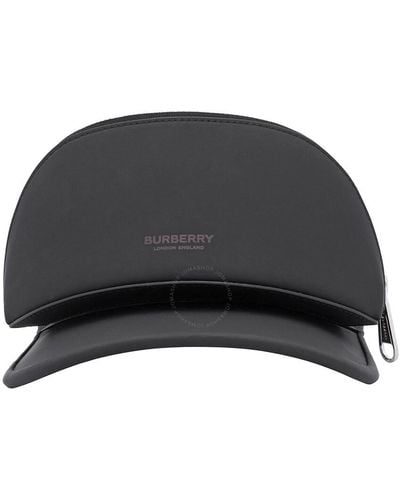Burberry Zip Detail Visor Hat - Black