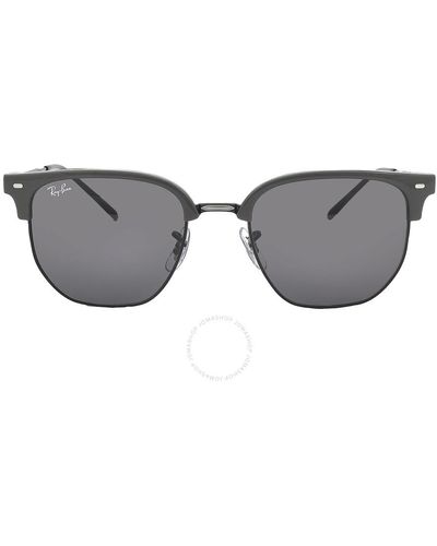 Ray-Ban New Clubmaster Dark Grey Irregular Sunglasses Rb4416 6653b1 53