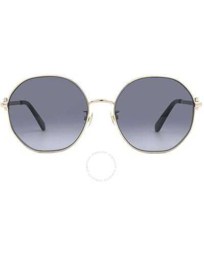 Kate Spade Dark Gray Shaded Round Sunglasses Venus/f/s 0rhl/9o 56 - Blue