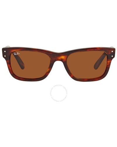 Ray-Ban Burbank Rectangular Sunglasses  954/33 55 - Brown