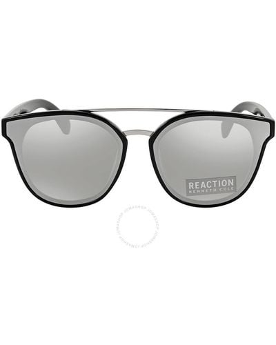 Kenneth Cole Smoke Mirror Round Sunglasses Kc2835 01c 63 - Grey