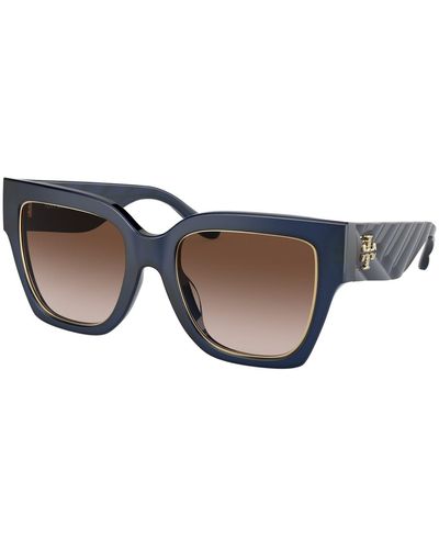 Tory Burch Gradient Square Sunglasses - Black