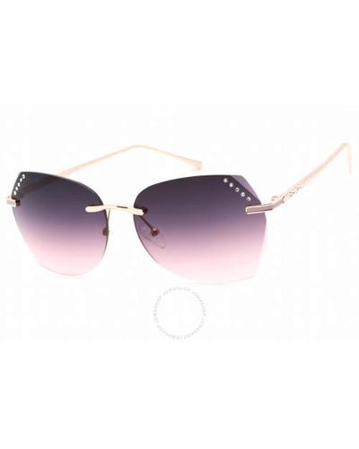 Guess Factory Gradient Bordeax Butterfly Sunglasses Gf0384 28t 61 - Purple