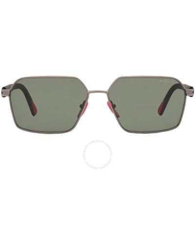 Moncler Montage Green Navigator Sunglasses Ml0268 12r 59 - Gray