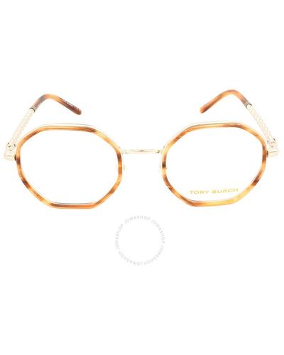 Tory Burch Demo Geometric Eyeglasses Ty1075 3336 49 - Metallic