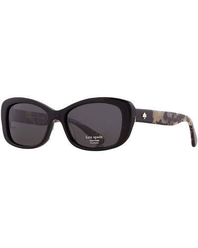Kate Spade Polarized Gray Cat Eye Sunglasses Claretta/p/s 0wr7/m9 53 - Black