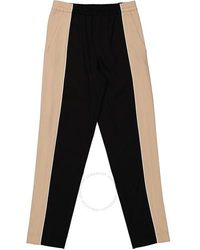 Burberry Merrick Contrasting Striped Wool jogging Trousers - Black