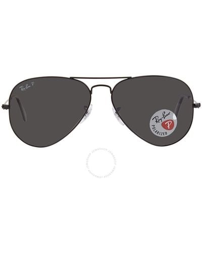 Ray-Ban Aviator Total Polarized Classic Sunglasses Rb3025 002/48 58 - Gray