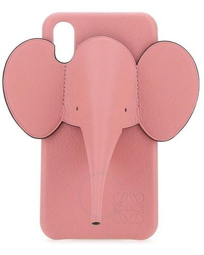 Loewe Elephant Leather Iphone 11 Case - Pink