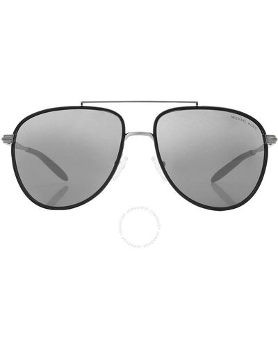 Michael Kors Saxon Mirror Grey Pilot Sunglasses Mk1132j 10236v 59