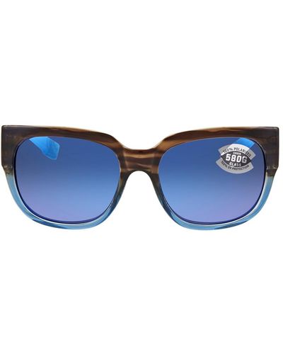 Costa Del Mar Waterwoman Mirror Polarized Glass Sunglasses Wtw 251 Obmglp 55 - Blue