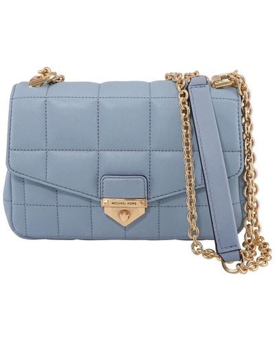 Michael Kors Soho Small Quilted Leather Shoulder Bag - Blue