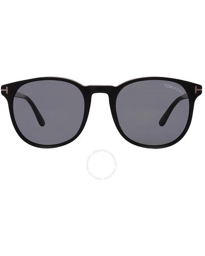 Tom Ford Ansel Smoke Oval Sunglasses Ft0858-n 01a 53 - Black