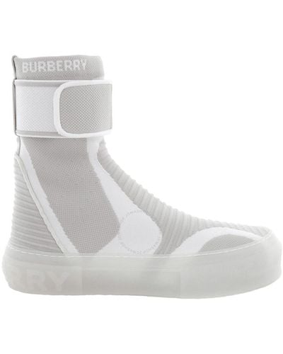 Burberry Vanilla Knitted Sub High-top Sock Sneakers - White