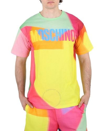 Moschino Multi Colorblock Oversized Logo T-shirt - Pink
