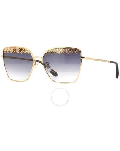 Chopard Gray Gradient Butterfly Sunglasses Schf76s 0300 59 - Metallic