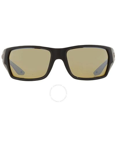 Costa Del Mar Tailfin Sunrise Silver Mirror Polarized Glass Rectangular Sunglasses 6s9113 911305 60 - Multicolor