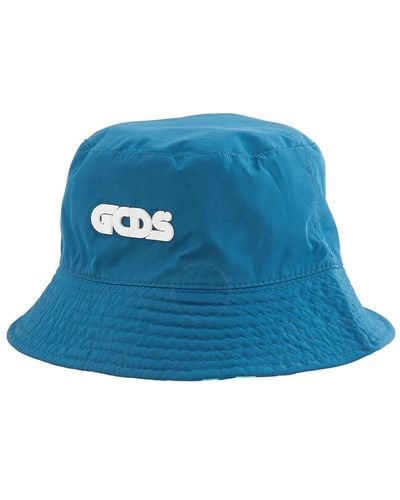Gcds Camouflage-print Bucket Hat - Blue