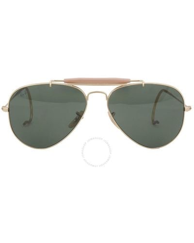 Ray-Ban Outdoorsman I G-15 Aviator Sunglasses Rb3030 W3402 58 - Green