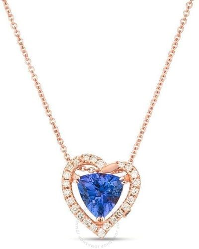 Le Vian Blueberry Tanzantine Heart Collection Necklaces Set