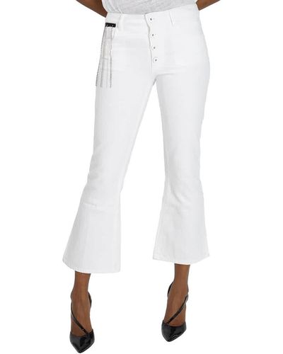 Each x Other Kick Fit Cropped Flare Jeans - White