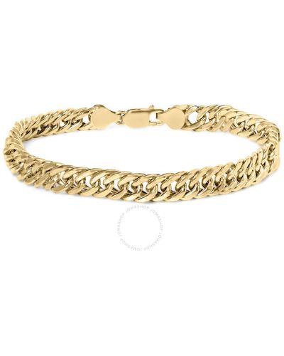 Haus of Brilliance 10k Gold Cuban Link Bracelet - Metallic