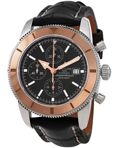 Breitling Superocean Heritage Chronographe 46 Black Dial Watch -b908bkct - Metallic