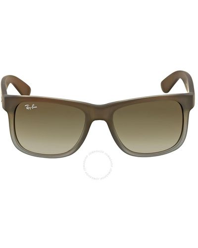 Ray-Ban Justin Green Gradient Sunglasses - Brown