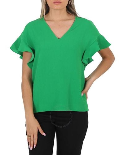 Essentiel Antwerp Essentiel Sinai Wimbledon Short Sleeve Shirt - Green
