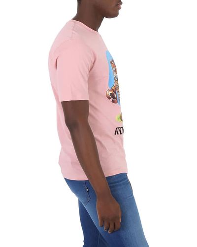 Moschino Cotton Robot Bear T-shirt - Pink