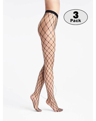 Wolford Sixties Fishnets Tights Set Of 3 - White