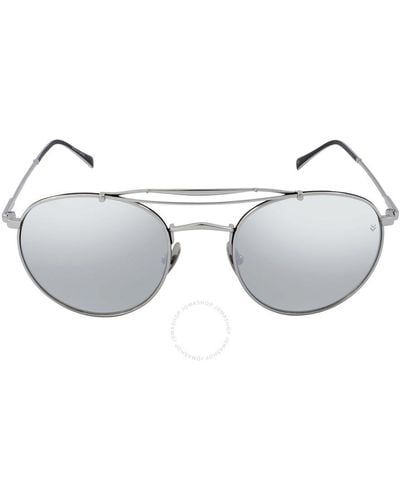 John Varvatos Round Sunglasses V547 Sil 52 - Gray