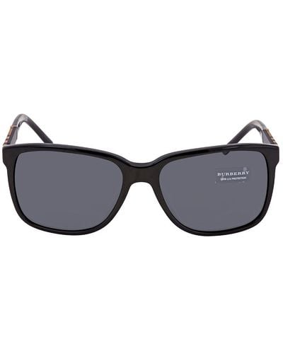 Burberry Gray Rectangular Sunglasses Be4181 300187