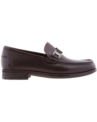 Ferragamo Nilo Leather Loafers - Brown
