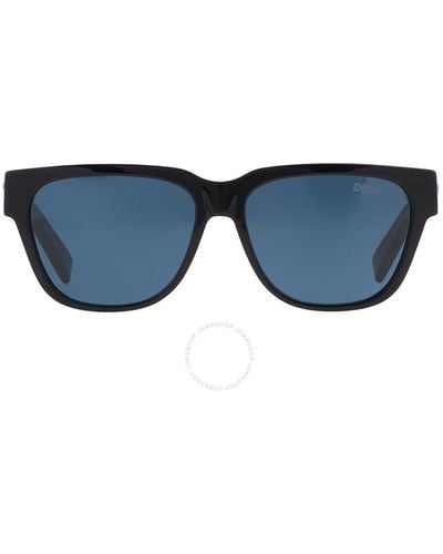 Dior Extrem Blue Square Sunglasses Dm40015i 01a 57 - Black