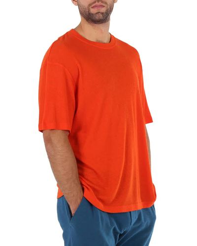 A_COLD_WALL* Mid Grey Artisan Logo Print Crewneck T-shirt - Orange