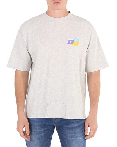 Drole de Monsieur Light Ddm Logo Print Cotton Le T-shirt - Gray