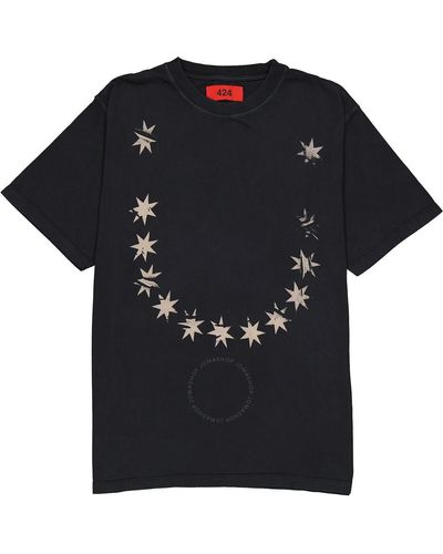 424 Star Print T-shirt - Black
