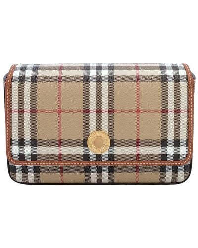 Burberry Archive Check Hampshire Bag - Natural